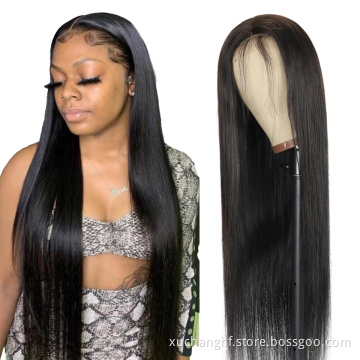 Transparent Lace Frontal Wig Pre Plucked Raw Indian Virgin Human Hair Wholesale 13x4 13x6 Full Hd Lace Front Human Hair Wigs